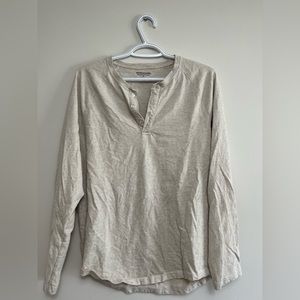 Off white Henley long sleeve.